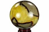 Polished Septarian Sphere - Madagascar #122932-1